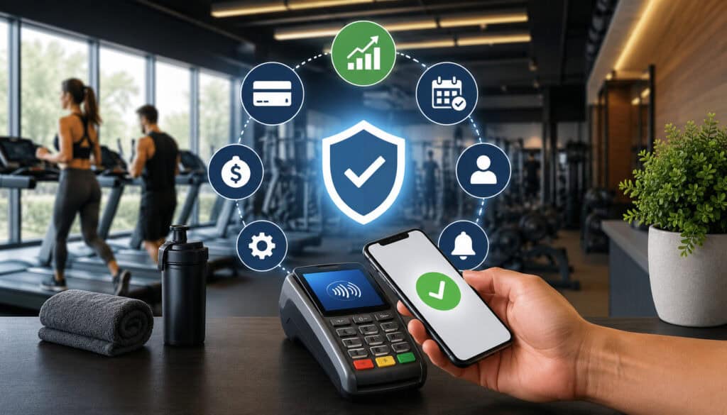 Gym integrated payment processing system