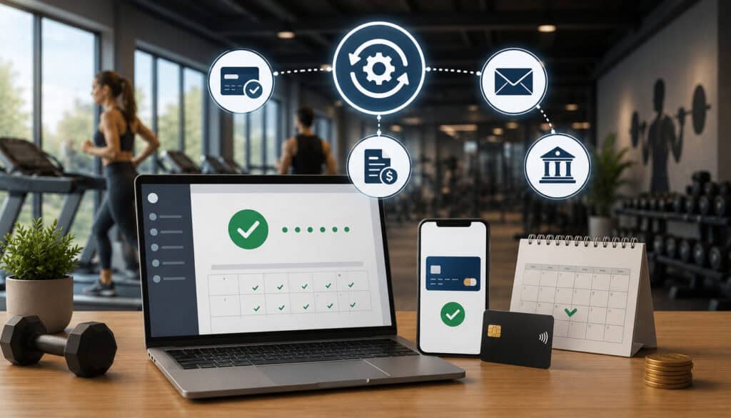 Automated billing and digital payments for fitness studios