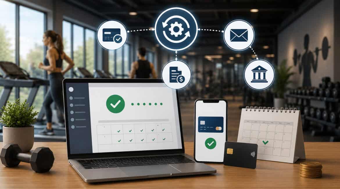 Automated billing and digital payments for fitness studios